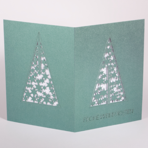 Karte "Weihnachtsbaum" mit Einleger und Kuvert