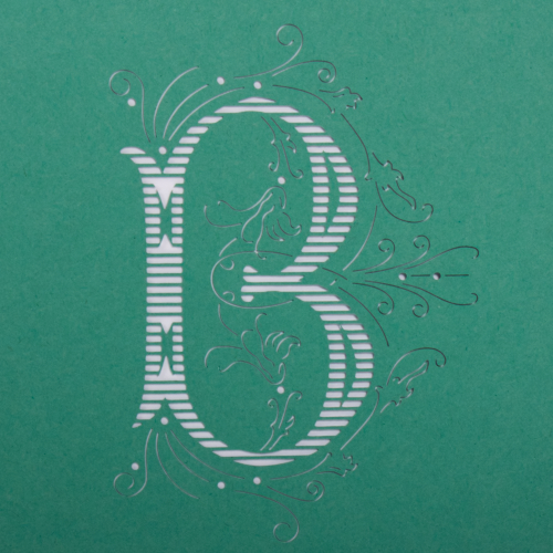 Karte "B" mit Einleger und Kuvert