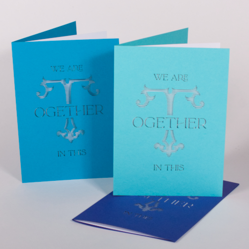 Karte "We are together" mit Einleger und Kuvert