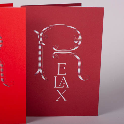 Karte "Relax" mit Einleger und Kuvert