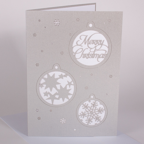 "Merry Christmas im Schnee" mit Einleger und Kuvert