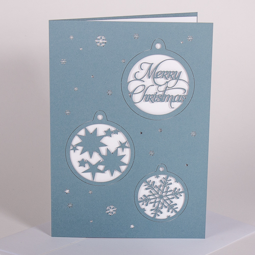 "Merry Christmas im Schnee" mit Einleger und Kuvert