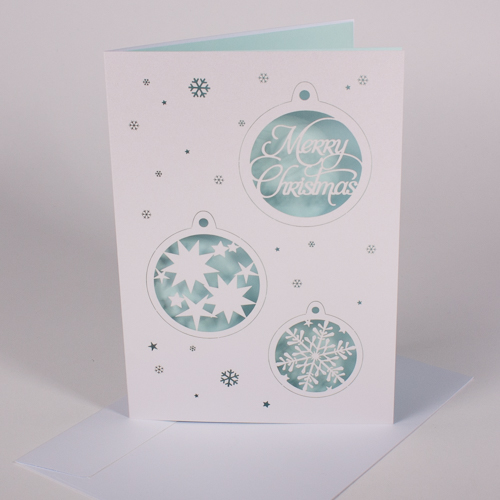 "Merry Christmas im Schnee" mit Einleger und Kuvert